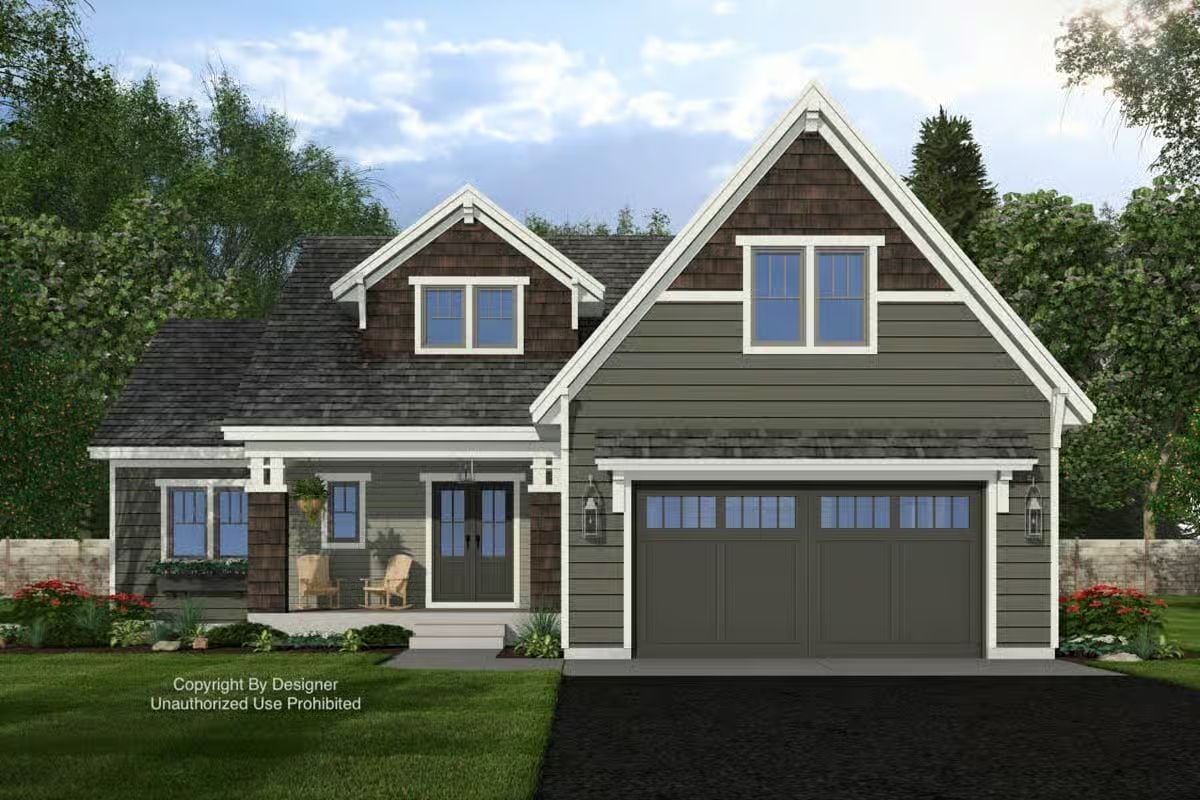 5-Bedroom Craftsman Home with Bonus Room and Loft (Floor Plan)