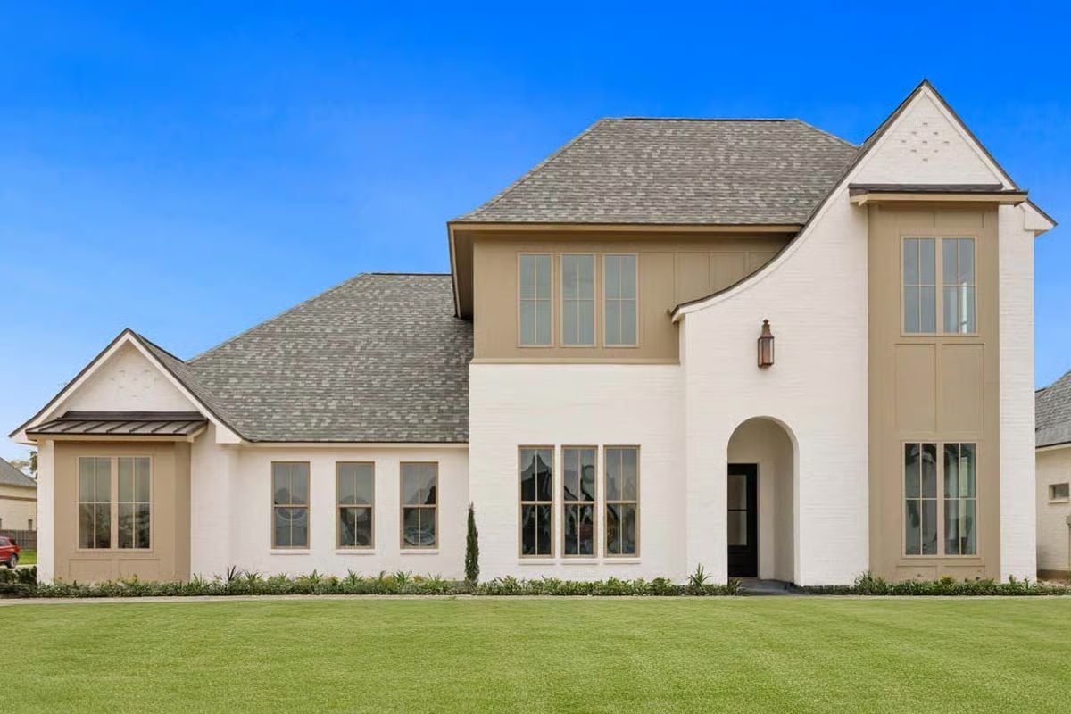 4-Bedroom French Country Home for a Corner Lot with Bonus Room (Floor Plan)