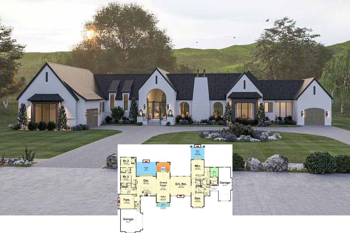 3-Bedroom Contemporary European Home for a Wide Lot with Jack & Jill Bathroom (Floor Plan)
