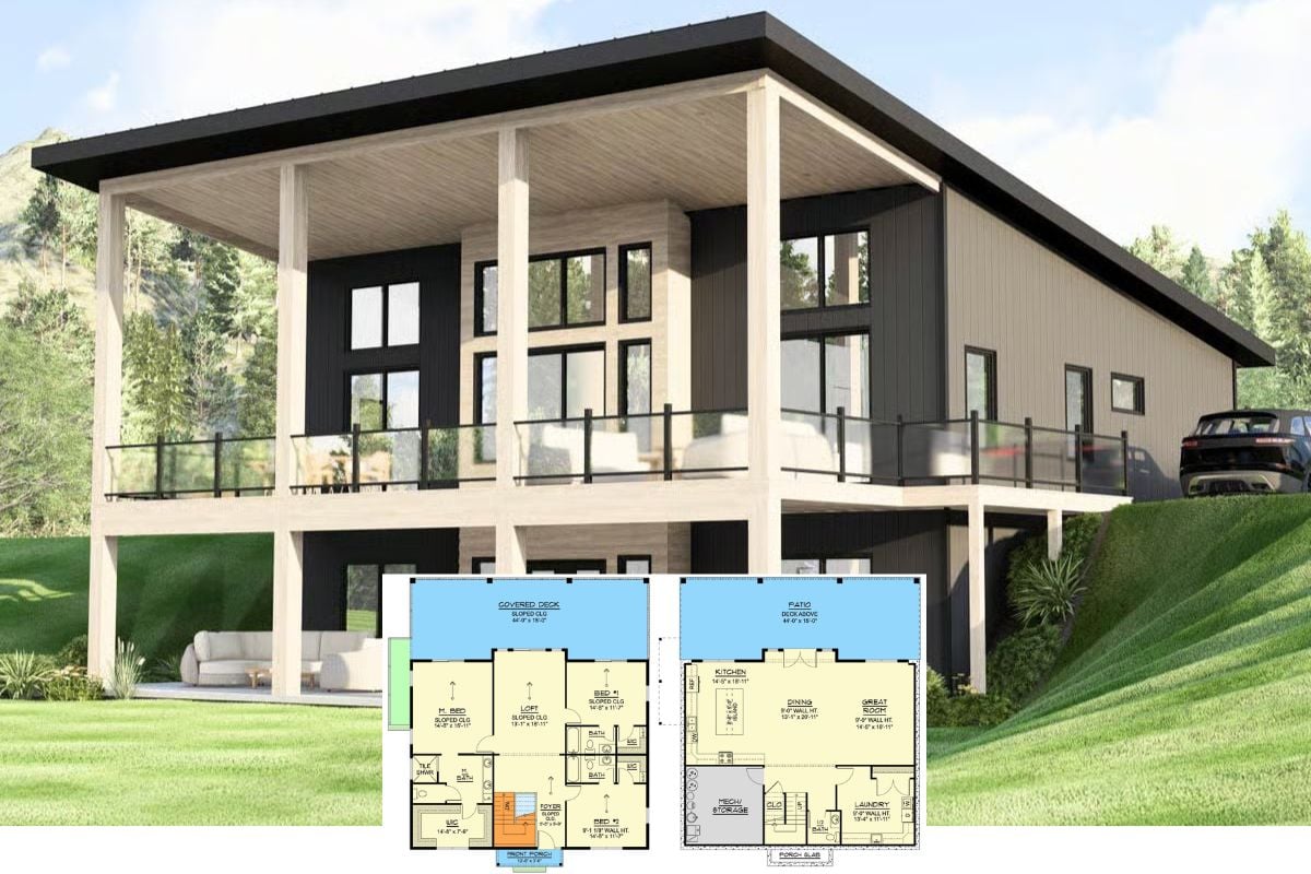 Modern 3-Bedroom Mountain Home with Loft and Walkout Basement (Floor Plan)