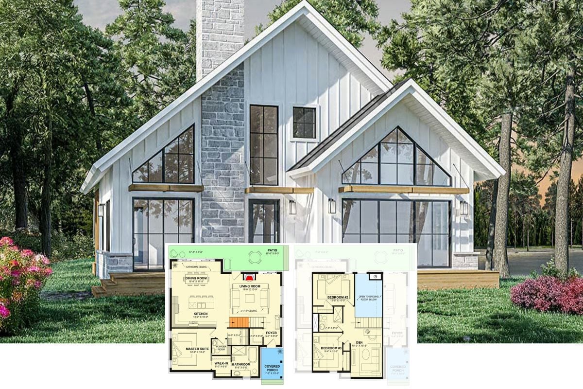 Modern 3-Bedroom Mountain Home with Loft and Open-Concept Living (Floor Plan)