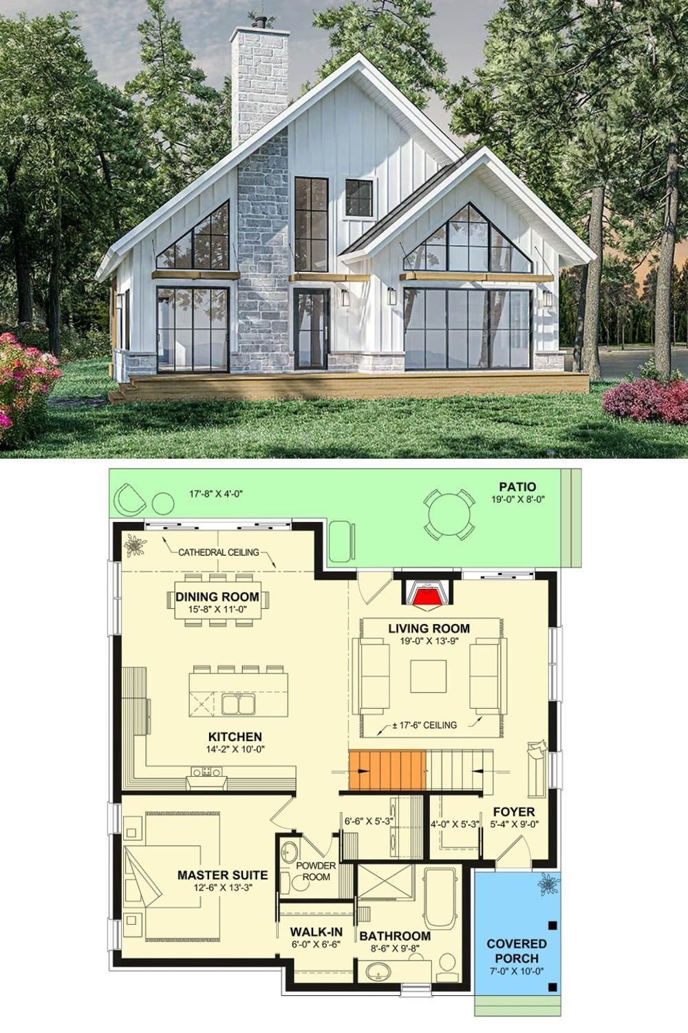 Modern 3-Bedroom Mountain Home with Loft and Open-Concept Living (Floor Plan)