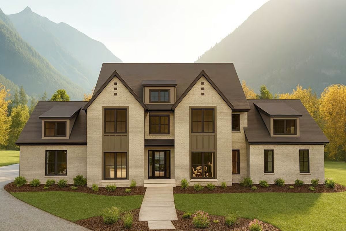 4-Bedroom Transitional Home with Balcony and Bonus Room (Floor Plan)