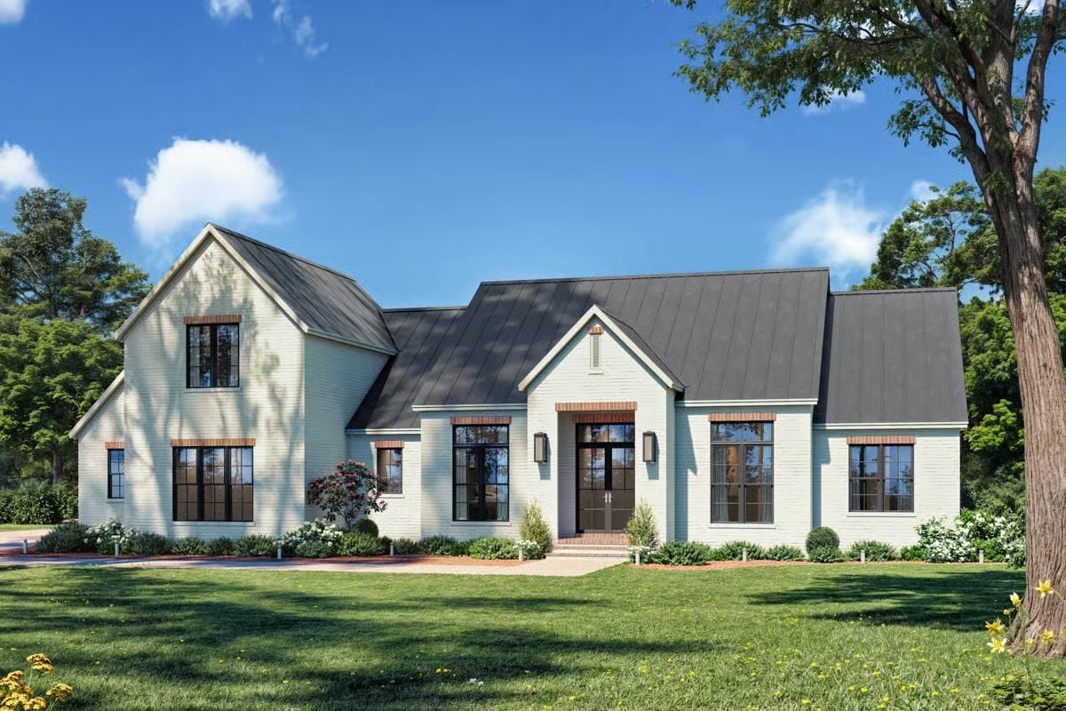 Transitional-Style 4-Bedroom Home with Bonus Room and Double Garage (Floor Plan)