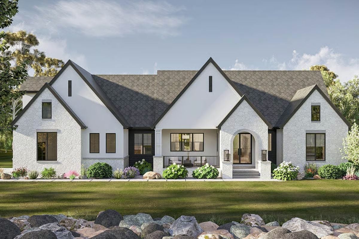 Modern 2-Bedroom Transitional Home with Bonus Room and In-Law Suite (Floor Plan)