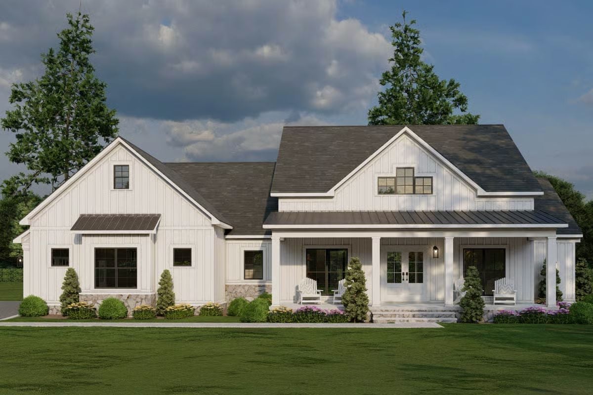 3-Bedroom Modern Farmhouse with Bonus Room and Jack & Jill Bath (Floor Plan)