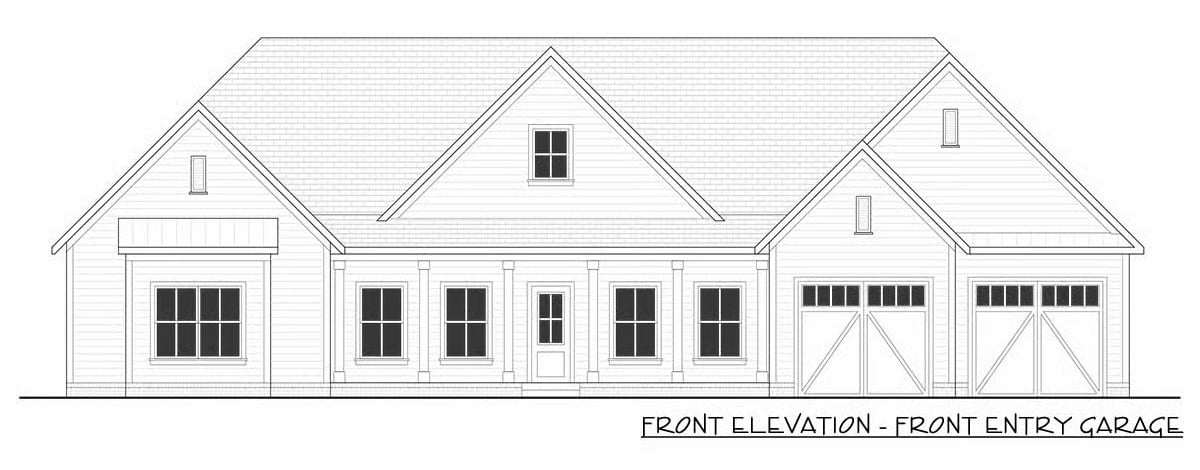 Front Elevation - Front Entry Garage
