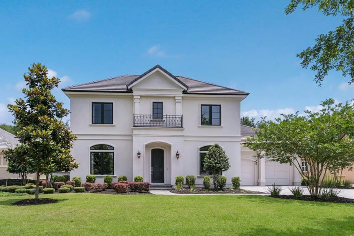 4-Bedroom Modern European Home with Balcony and 2-Car Garage (Floor Plan)