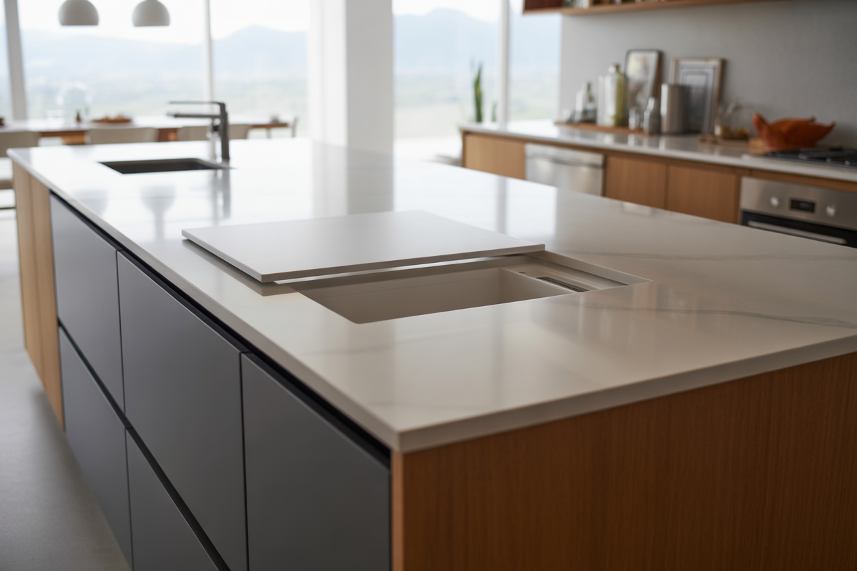 18 Kitchen Islands with Hidden Prep Sinks and Discreet Cleanup Zones