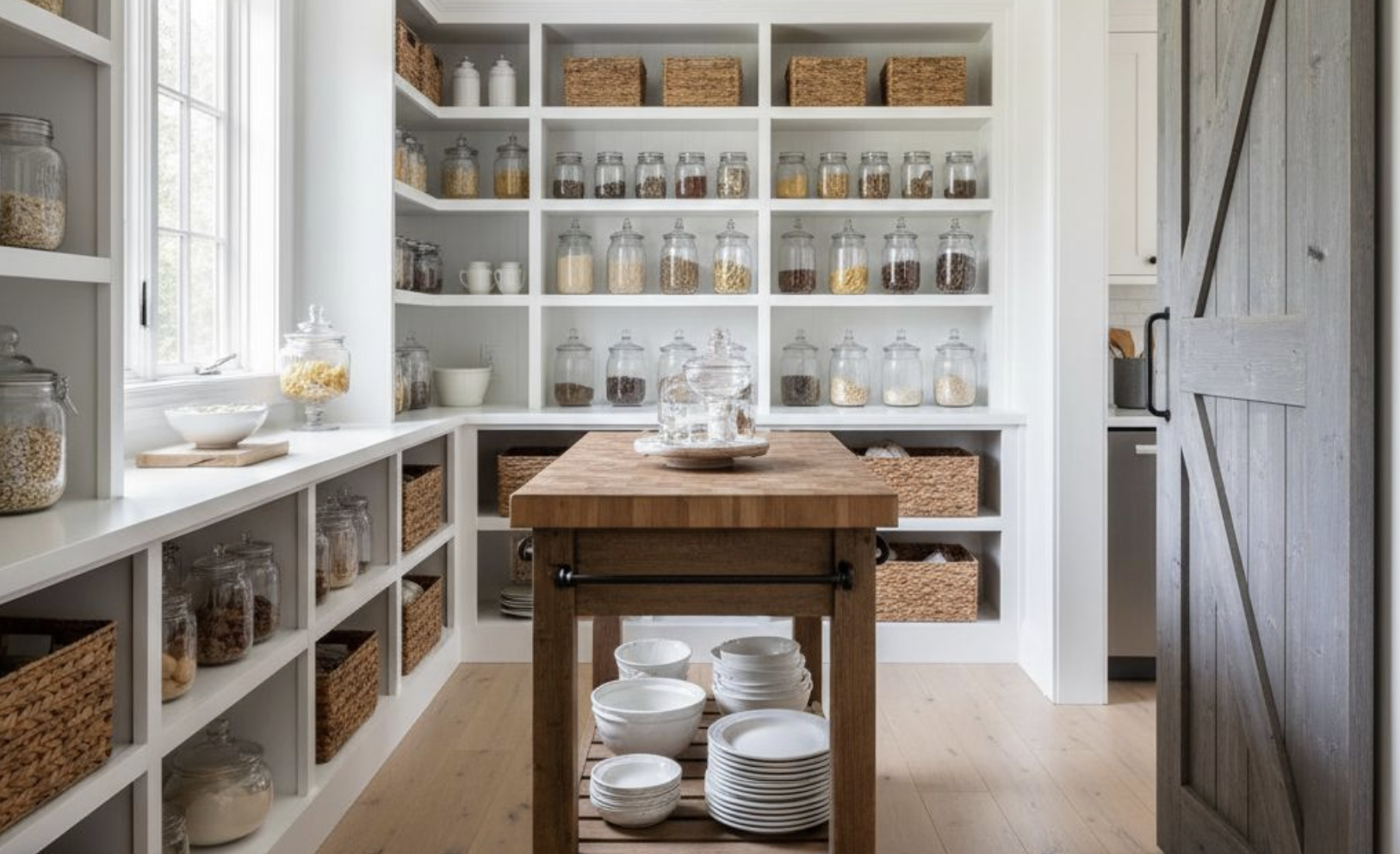 I Asked AI to Design 24 of the Ultimate Walk-In Kitchen Pantries and These Are the Results