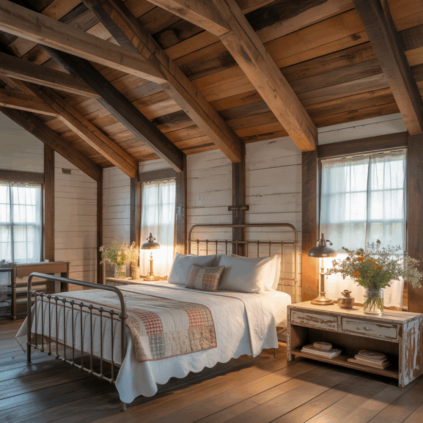 26 Vintage Farmhouse Bedroom Ideas That Feel Like a Scene From a ...