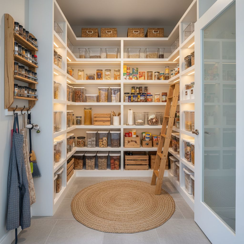Corner Walk-in Kitchen Pantry Solution