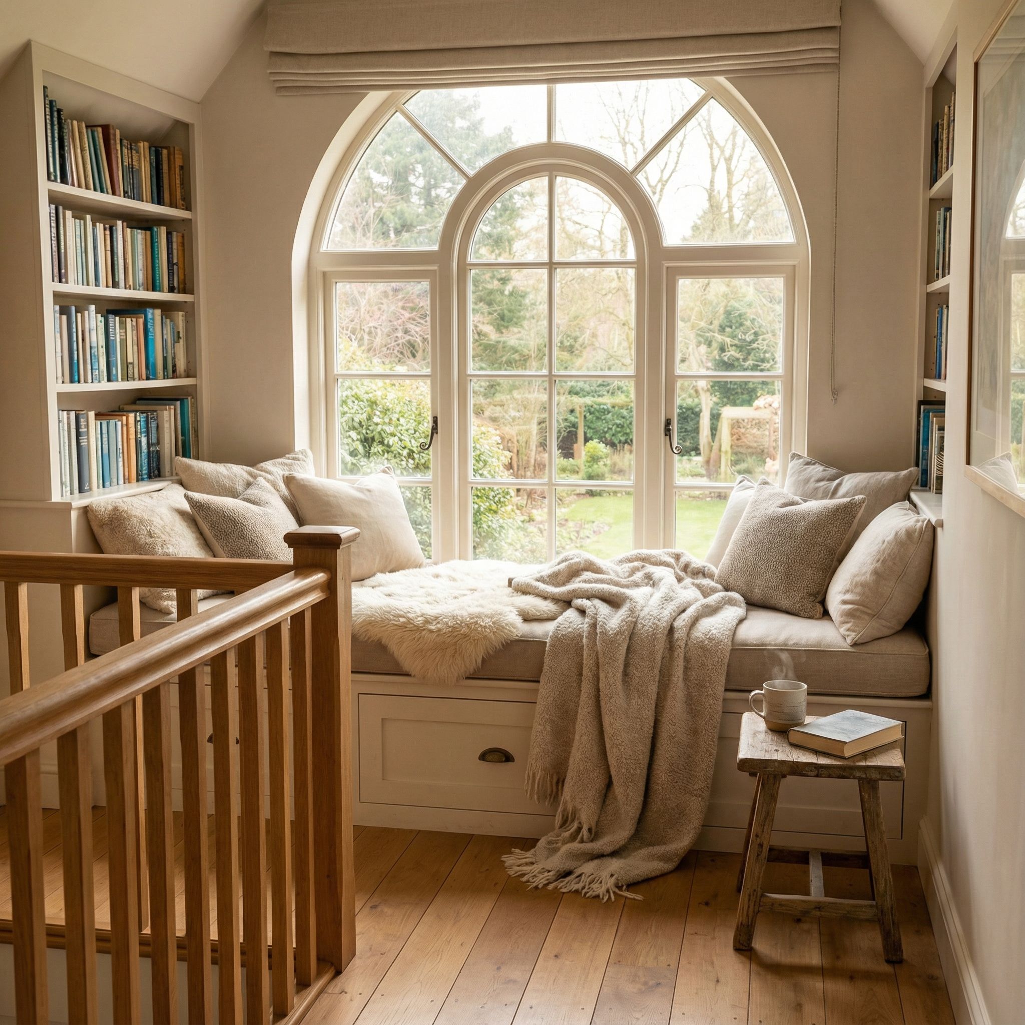 Cozy Landing Reading Area with Daybed
