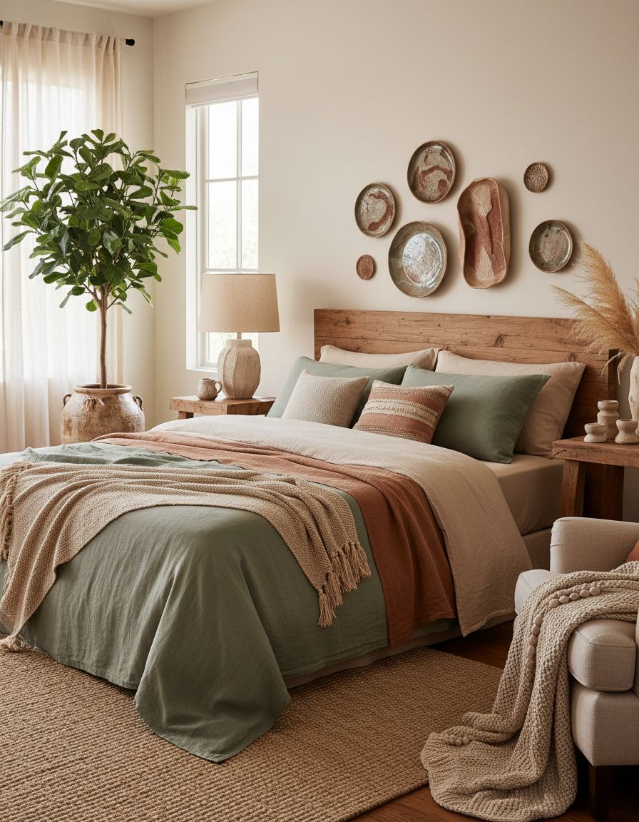 Earthy Bedroom Ideas Using Handcrafted Ceramic Decor