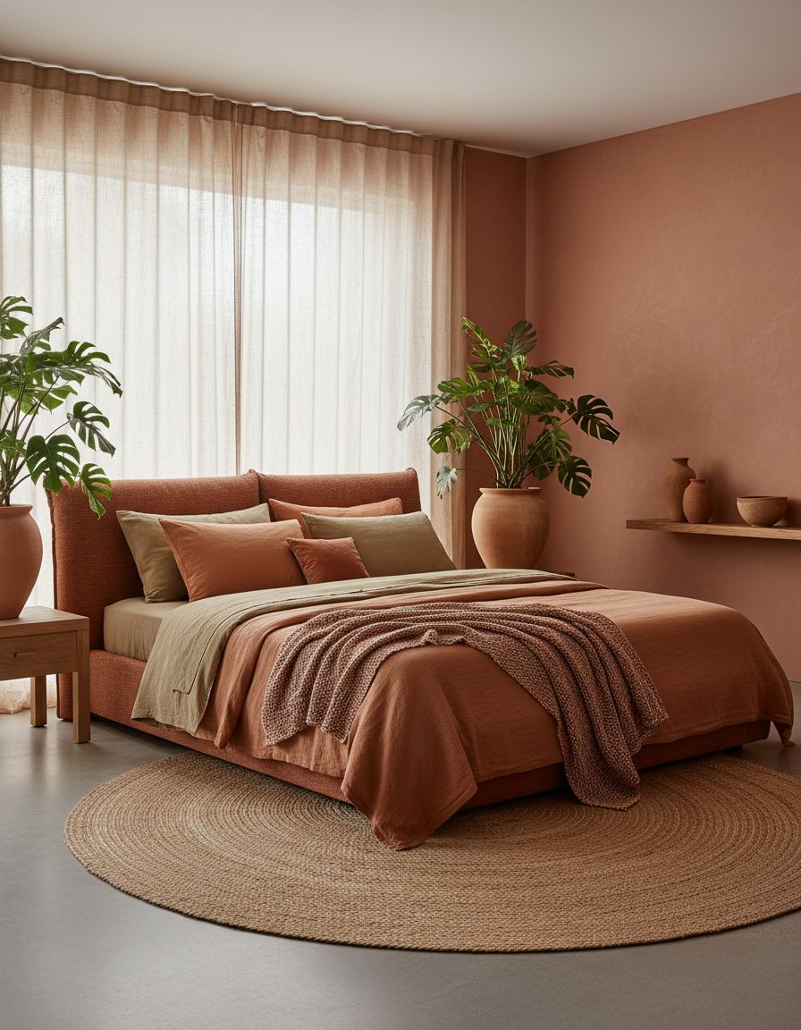 Earthy Bedroom Ideas Using Terracotta Color Palettes