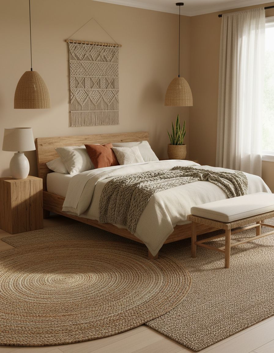 Earthy Bedroom Ideas with Jute and Sisal Rugs
