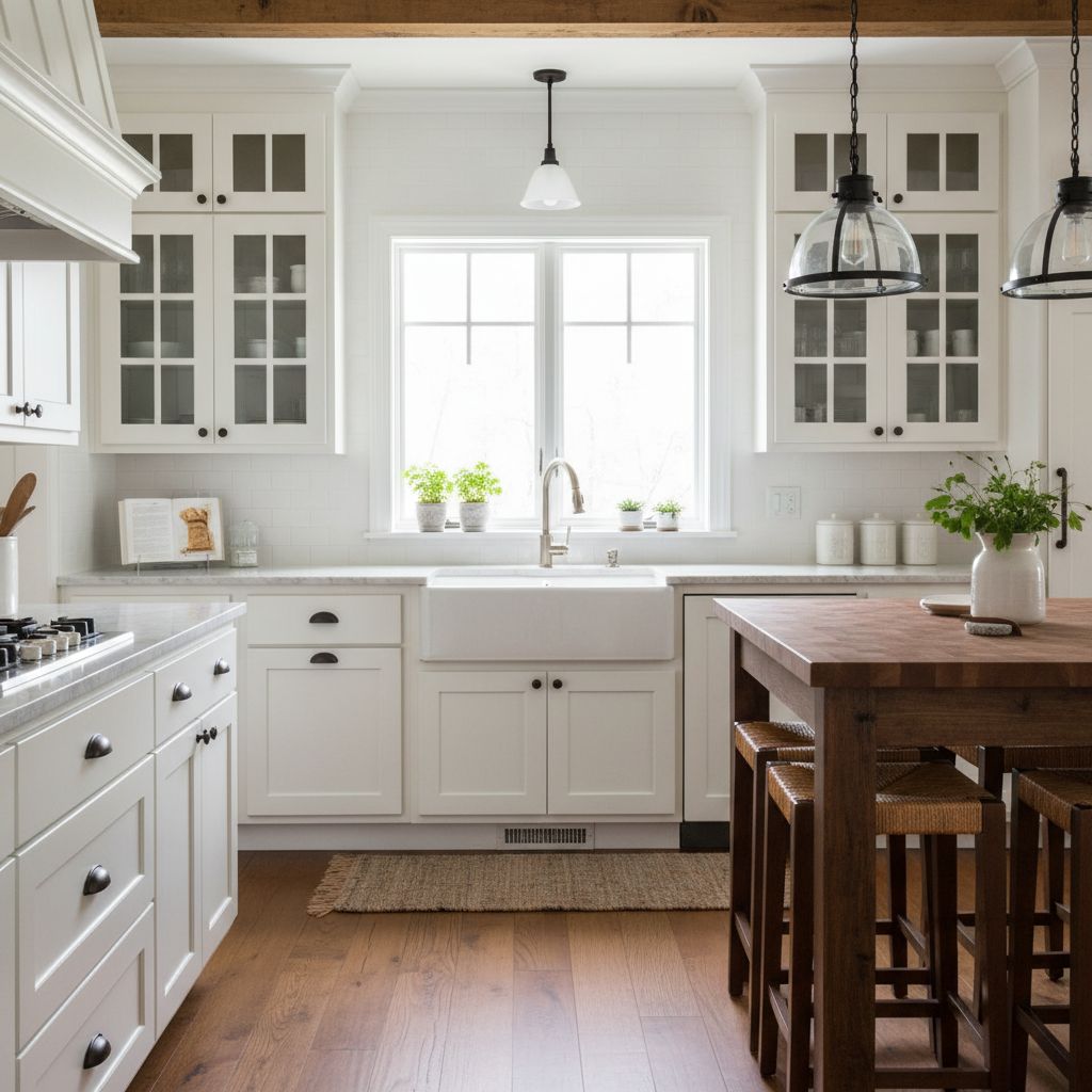Farmhouse $100,000 Kitchen Design with Apron Front Sink