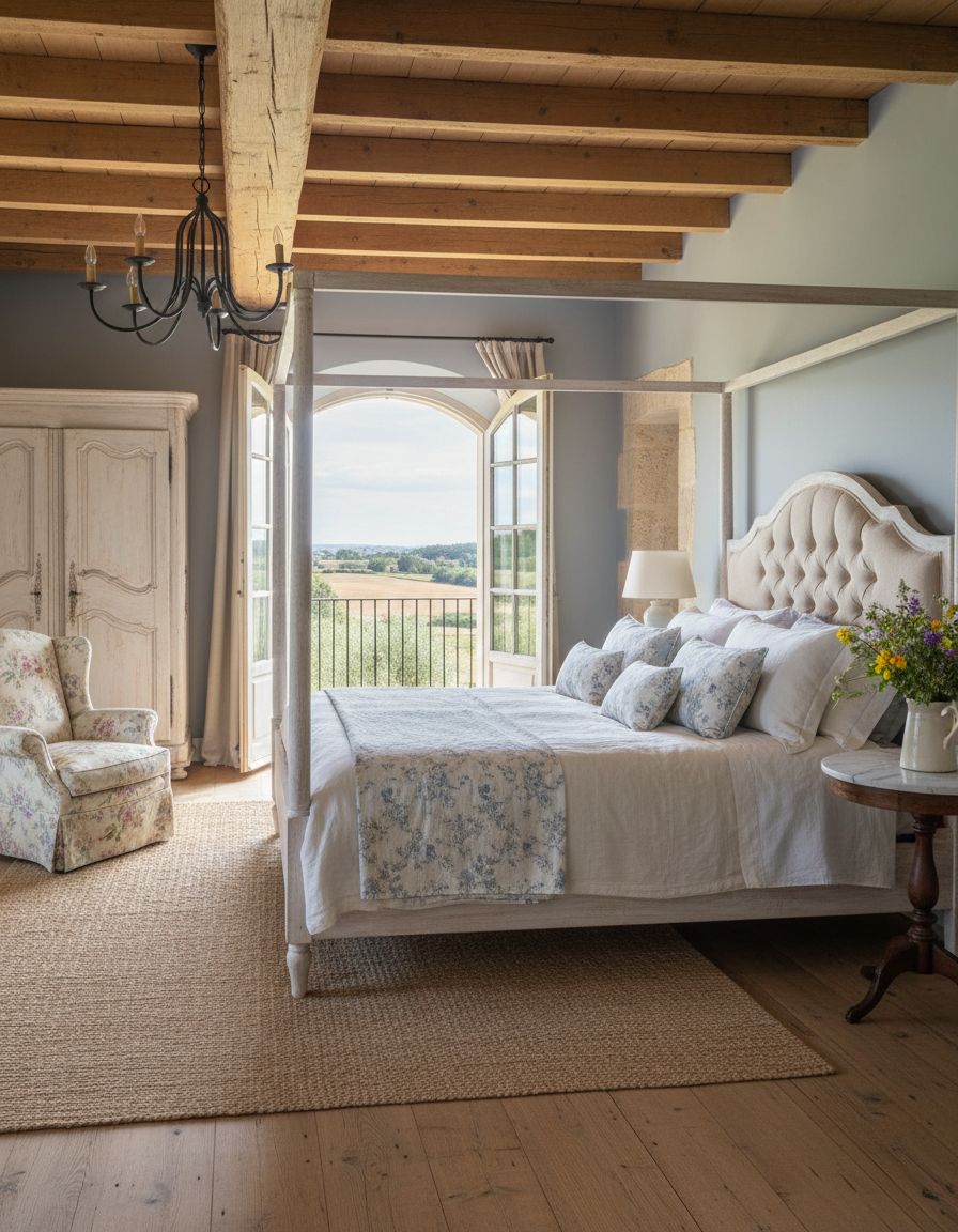 French Country Farmhouse Bedroom Blend