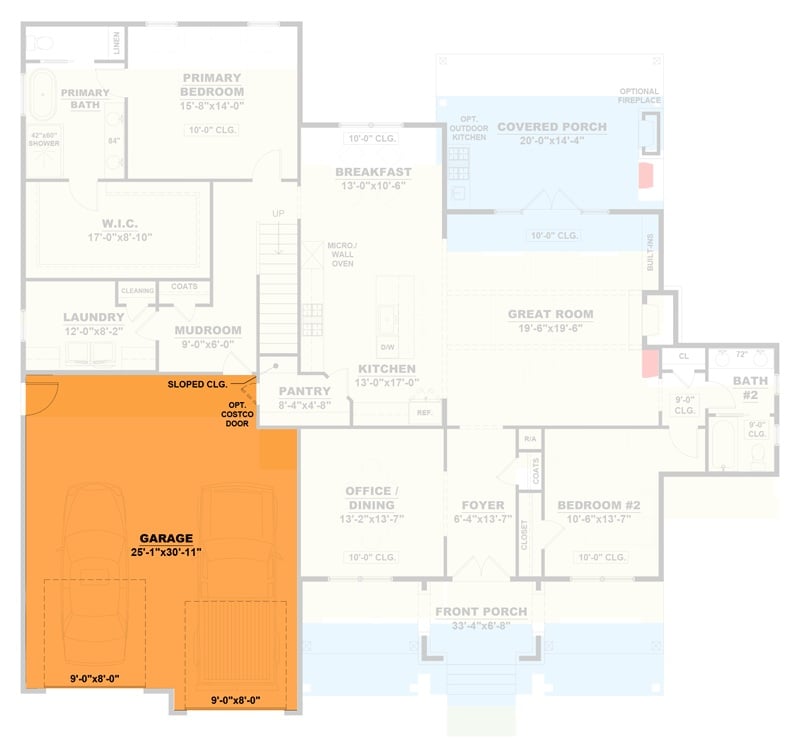 2-Car Garage Front Option