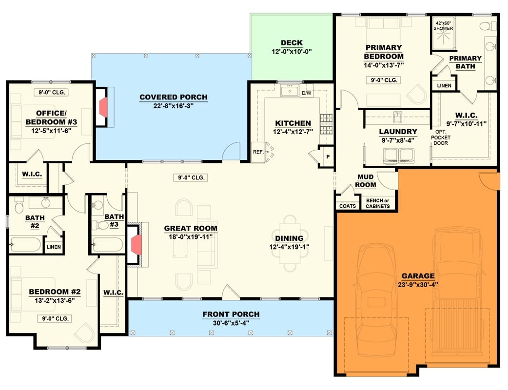 2-Car Front Garage Option