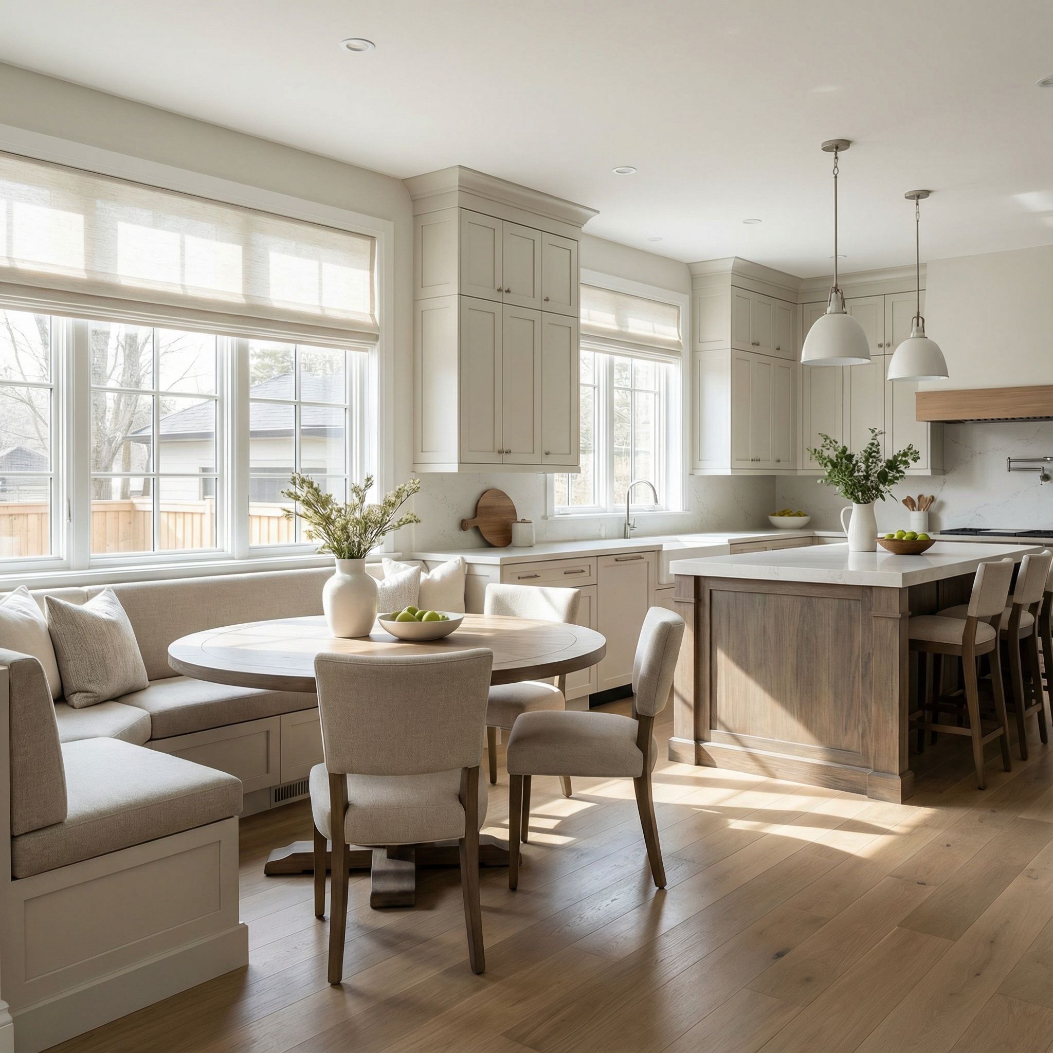 Kitchen Island Dining Nook with Wraparound Seating