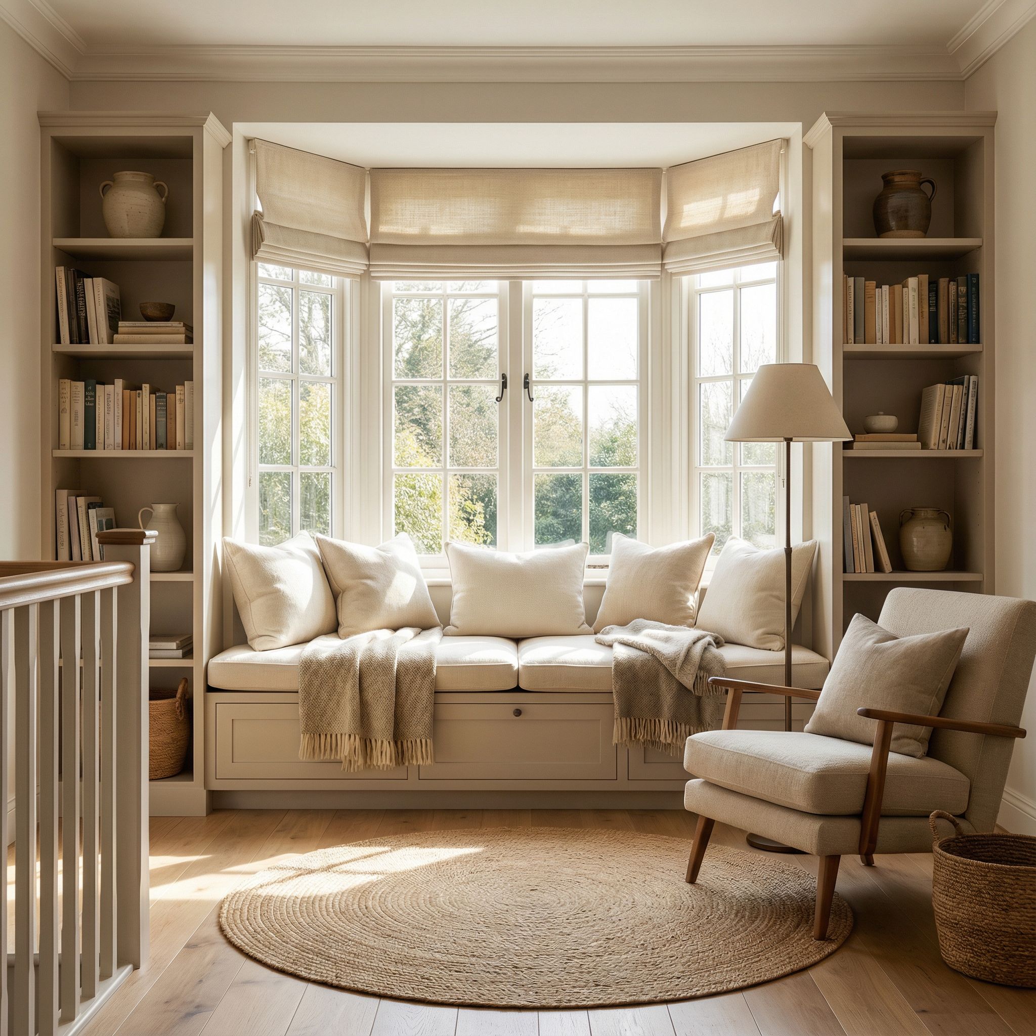 Landing Reading Area with Bay Window