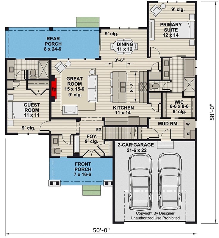 Main Level Floor Plan