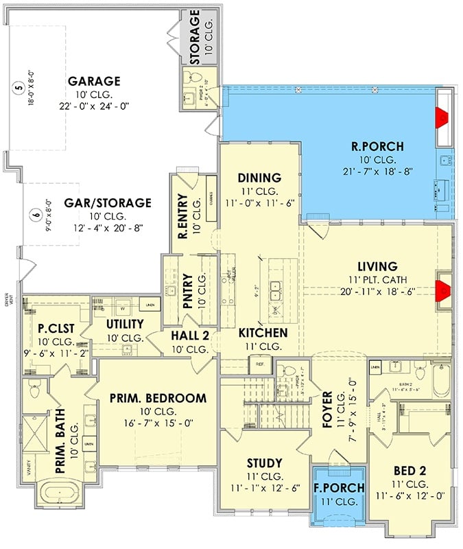 Main Level Floor Plan