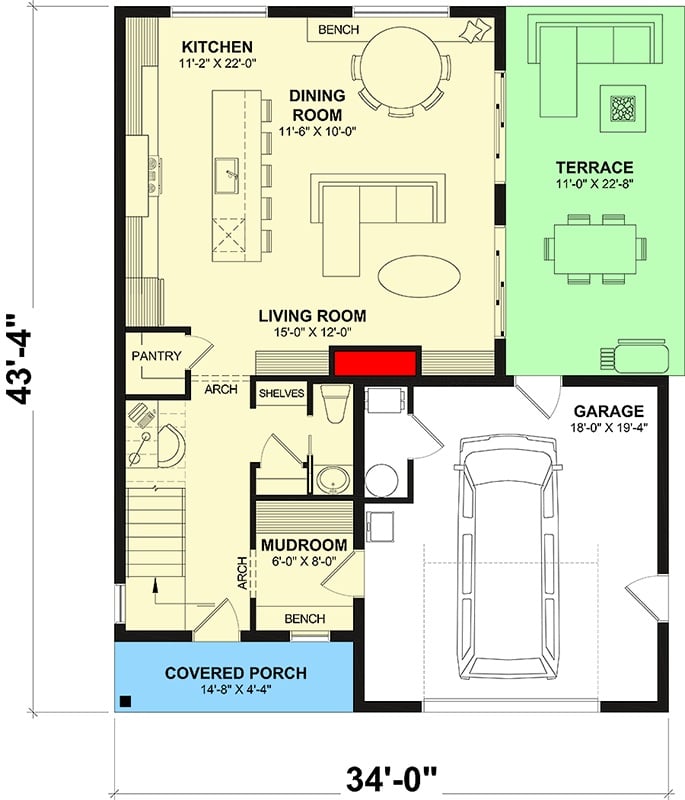 Main Level Floor Plan