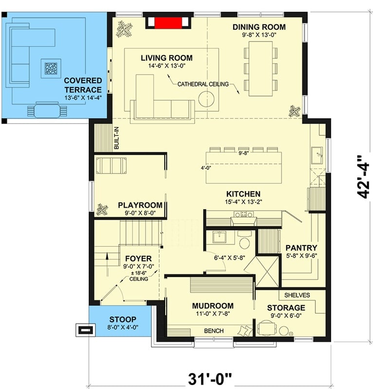 Main Level Floor Plan