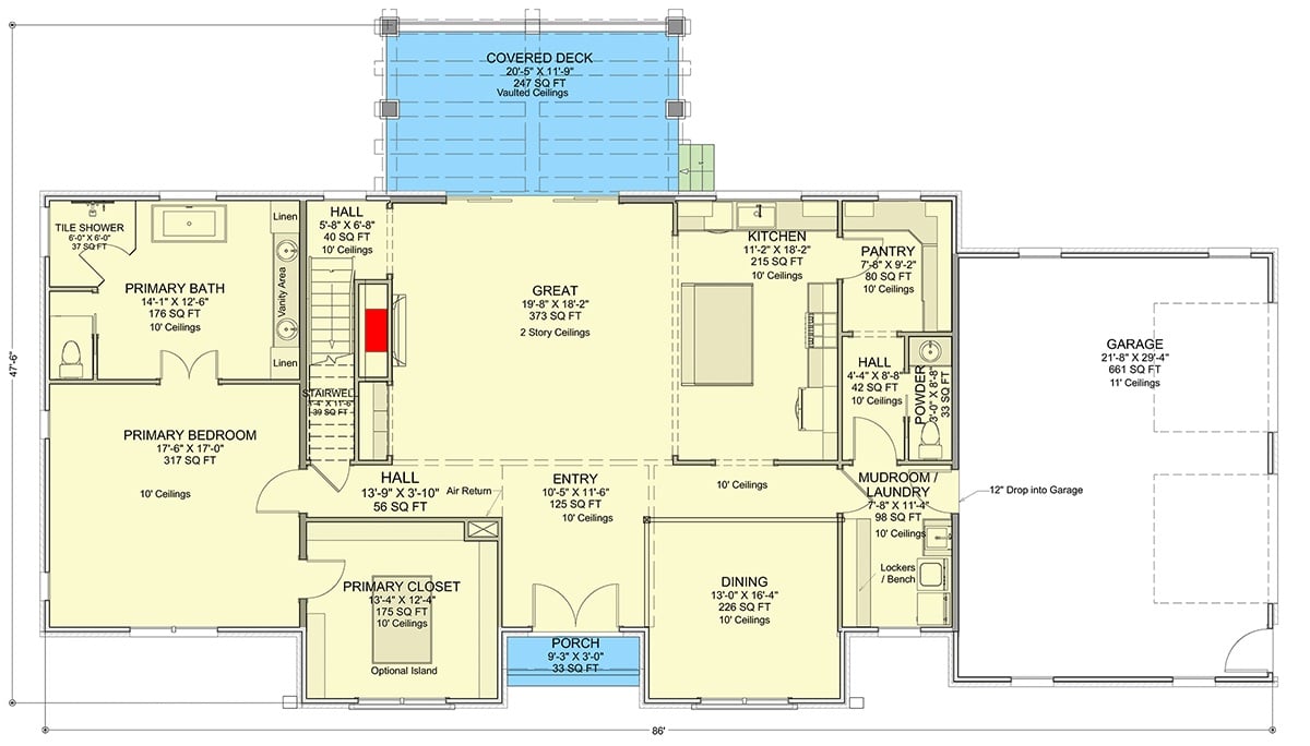 Main Level Floor Plan