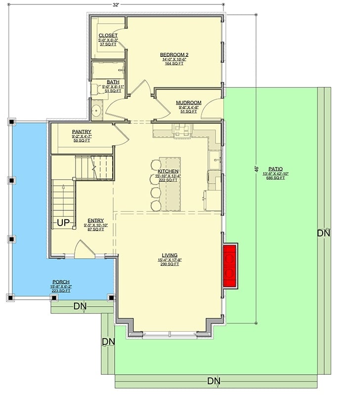 Main Level Floor Plan