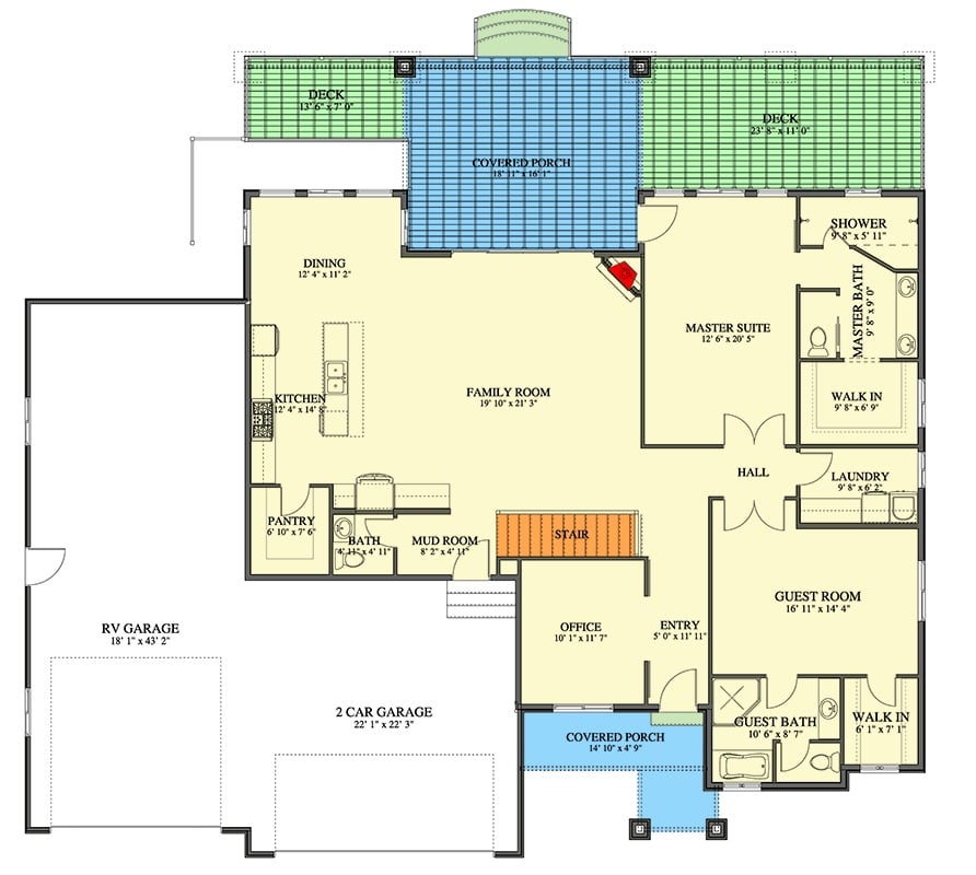 Main Level Floor Plan