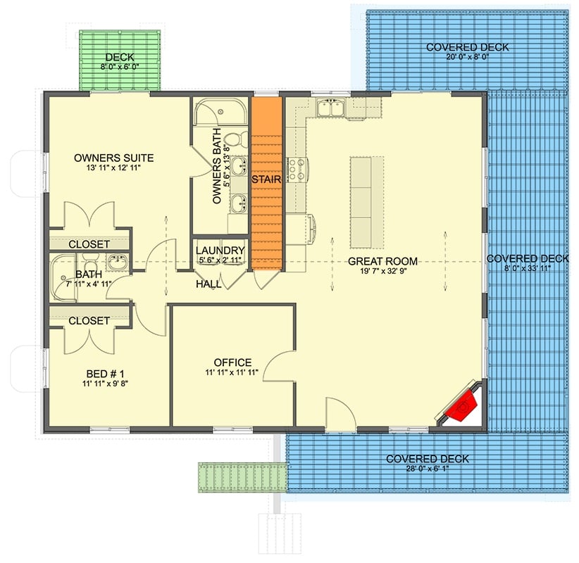 Main Level Floor Plan