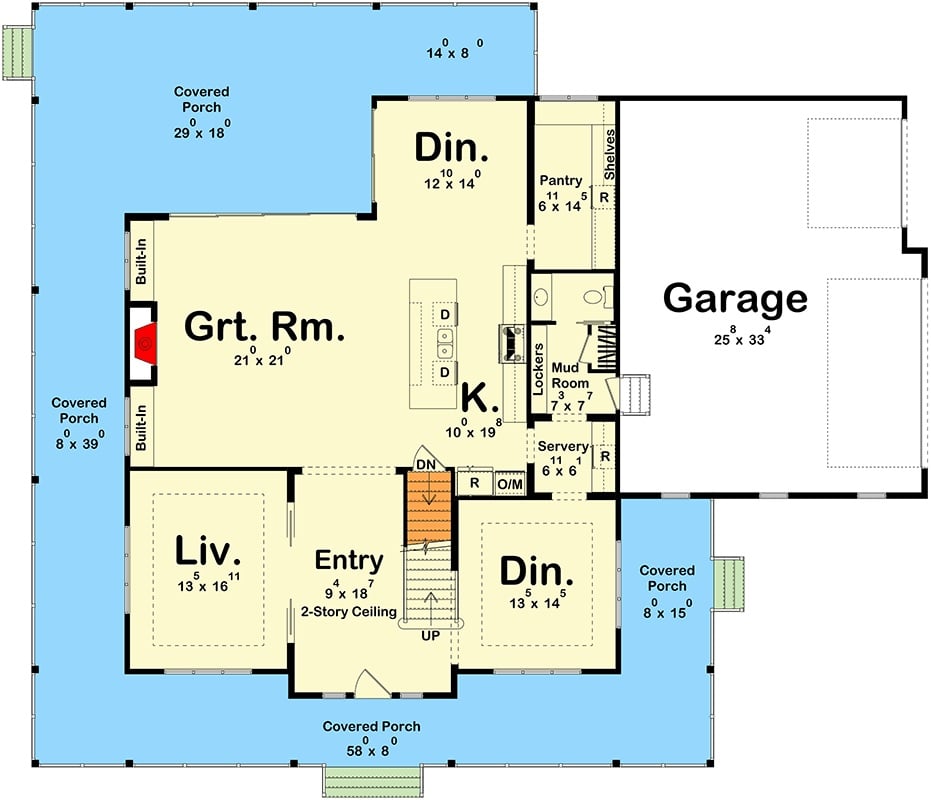 Main Level Floor Plan
