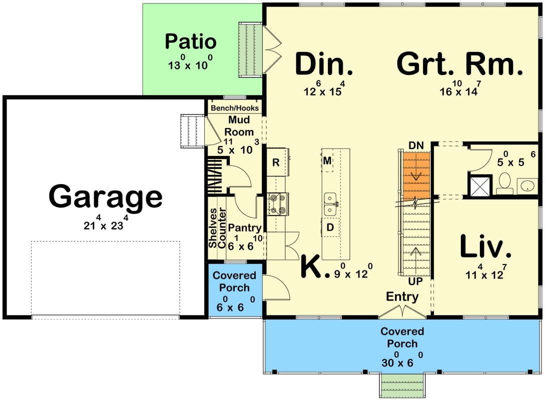 Main Level Floor Plan