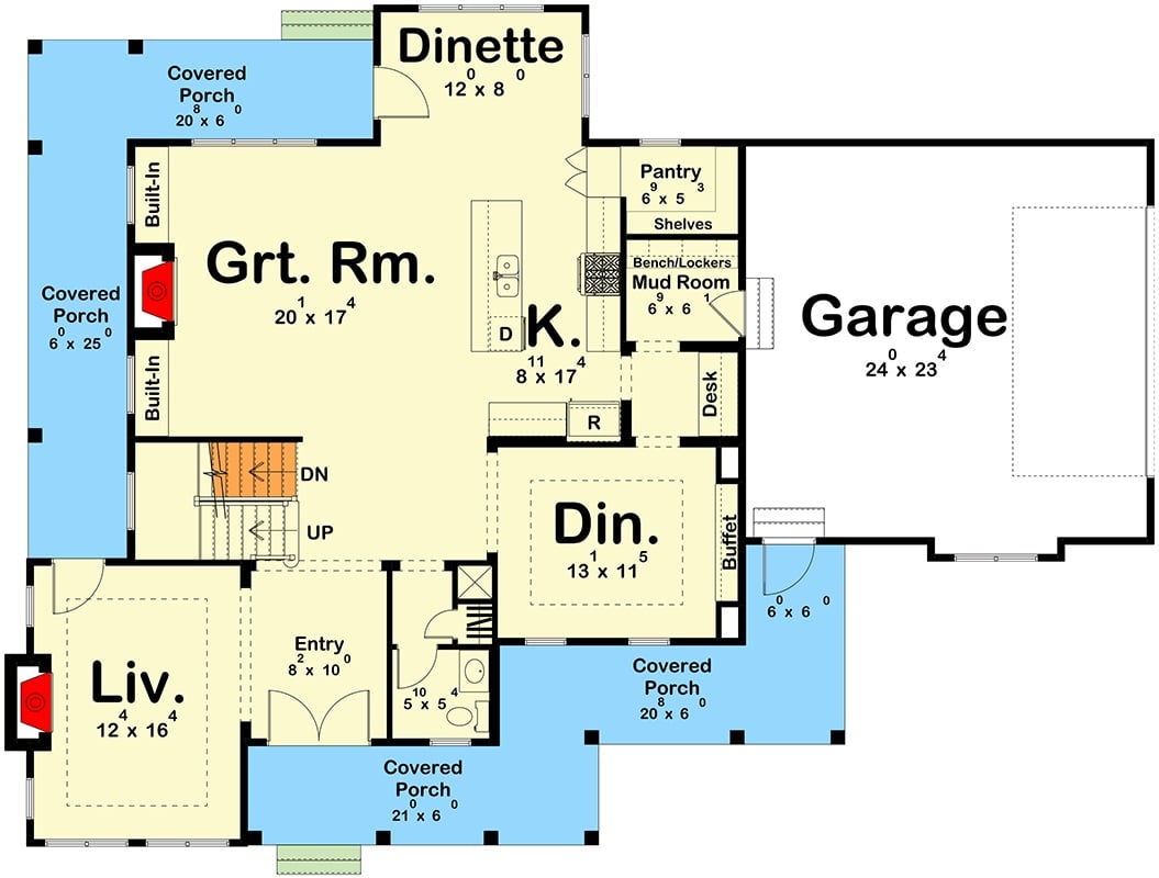 Main Level Floor Plan