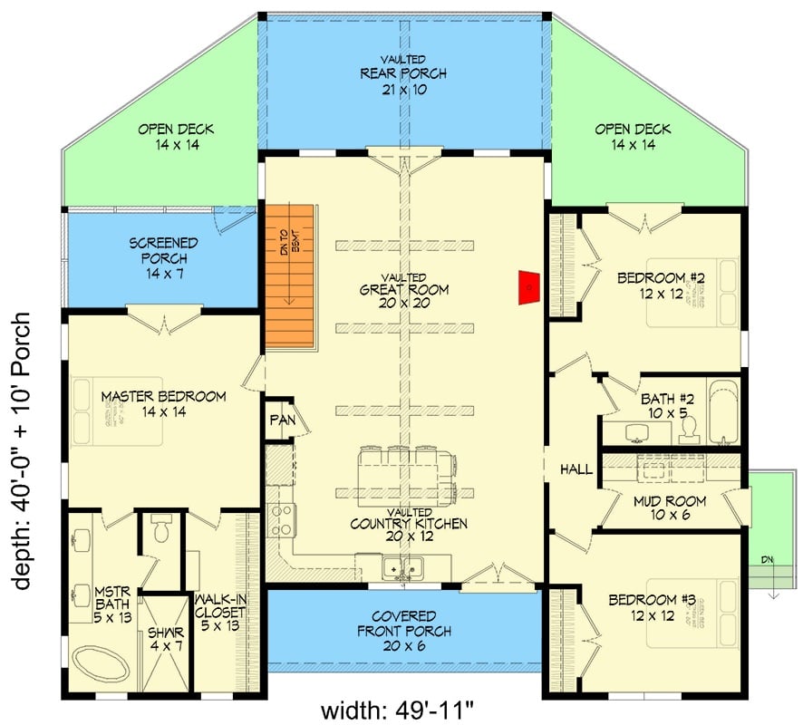 Main Level Floor Plan