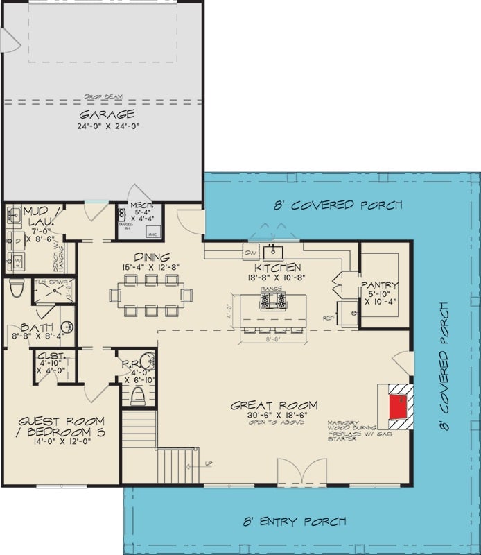 Main Level Floor Plan