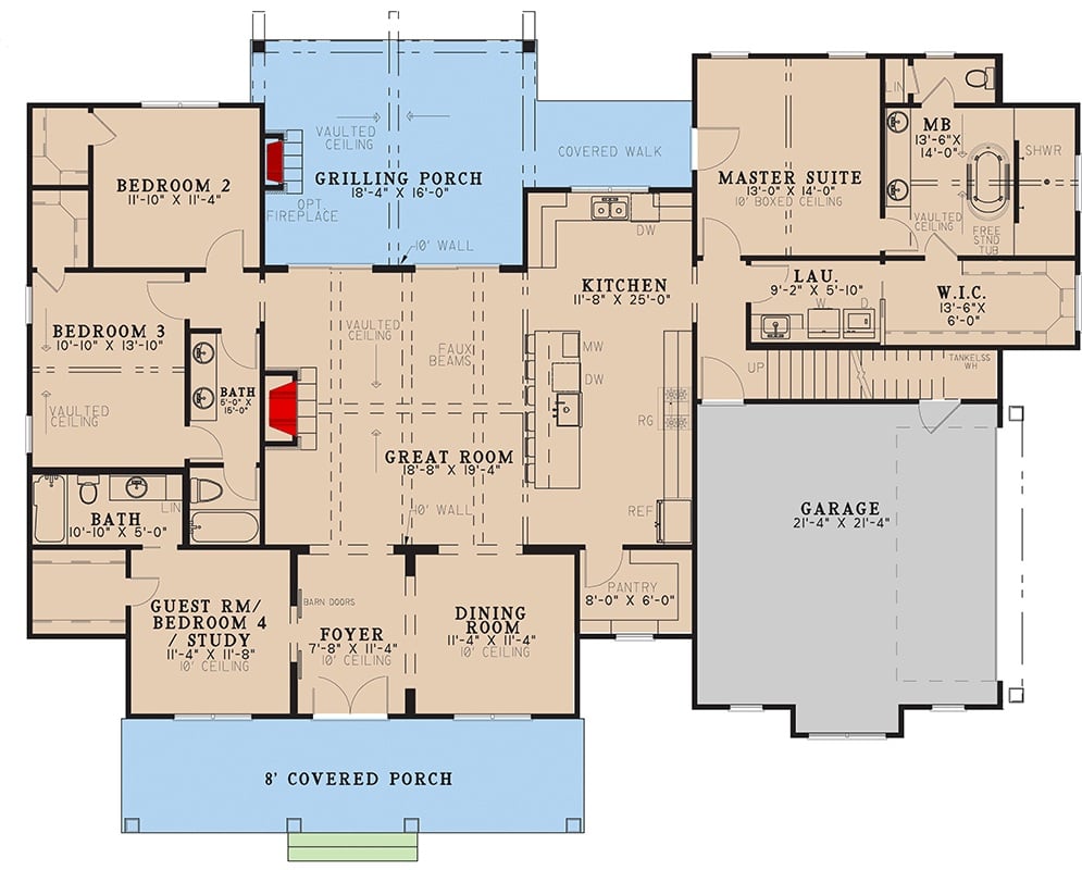 Main Level Floor Plan