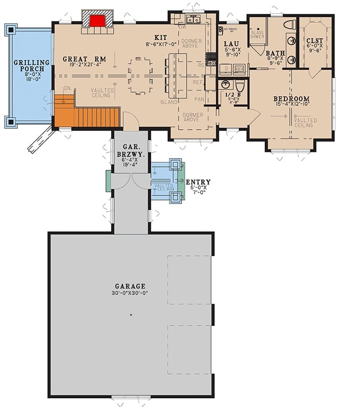 Main Level Floor Plan