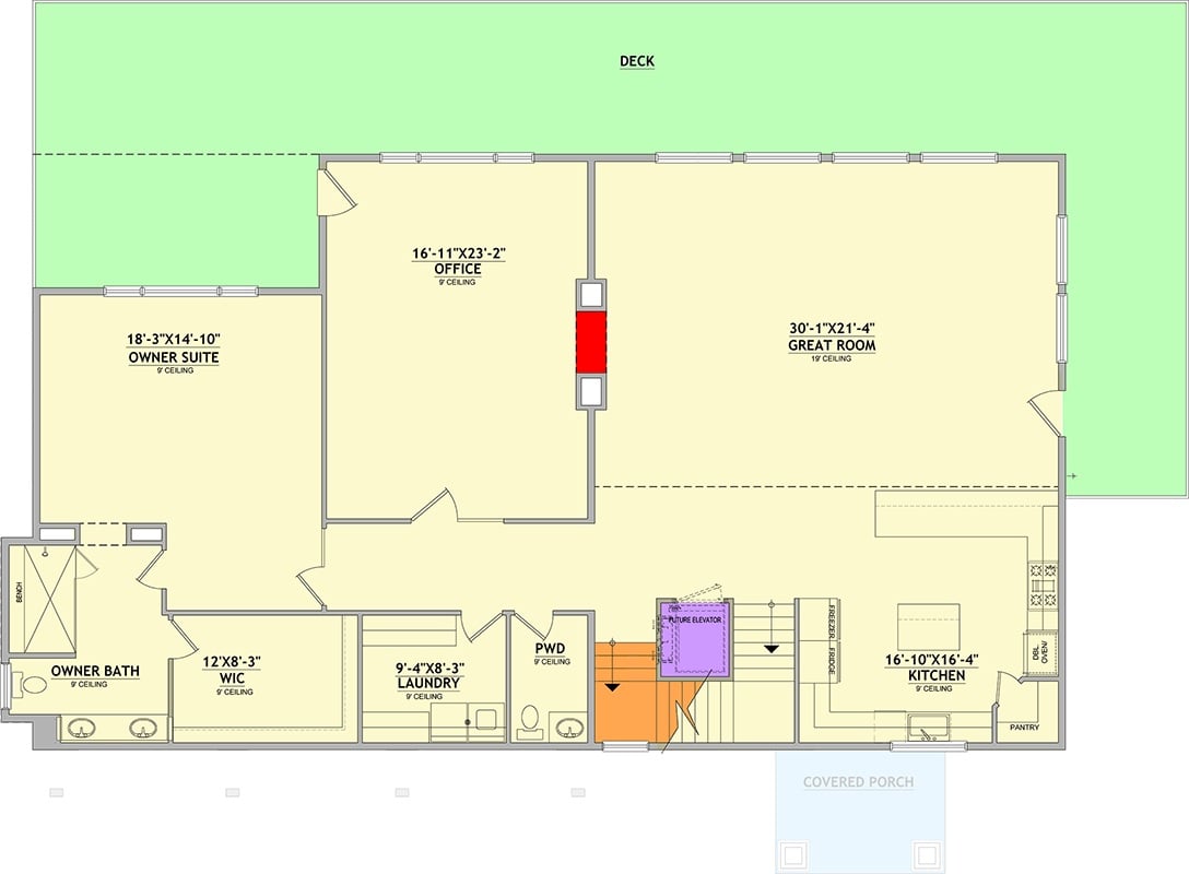 Main Level Floor Plan