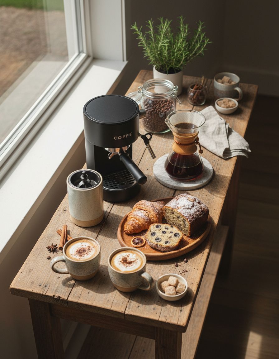 Narrow Console Table Coffee Station