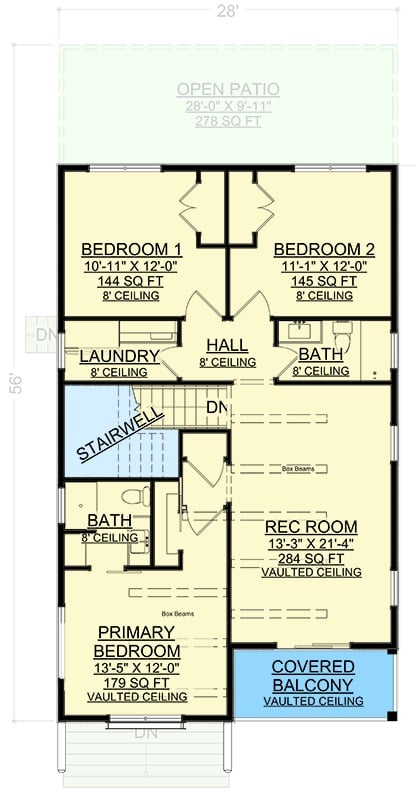 Second Level Floor Plan