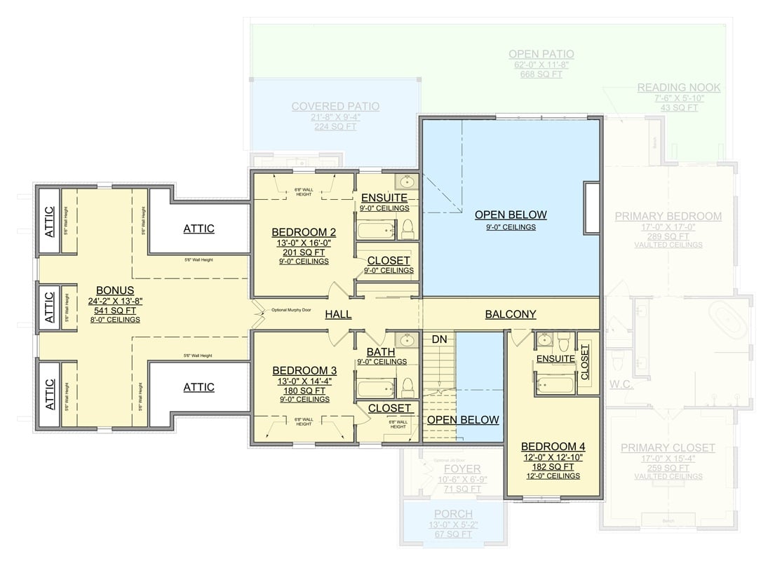 Second Level Floor Plan