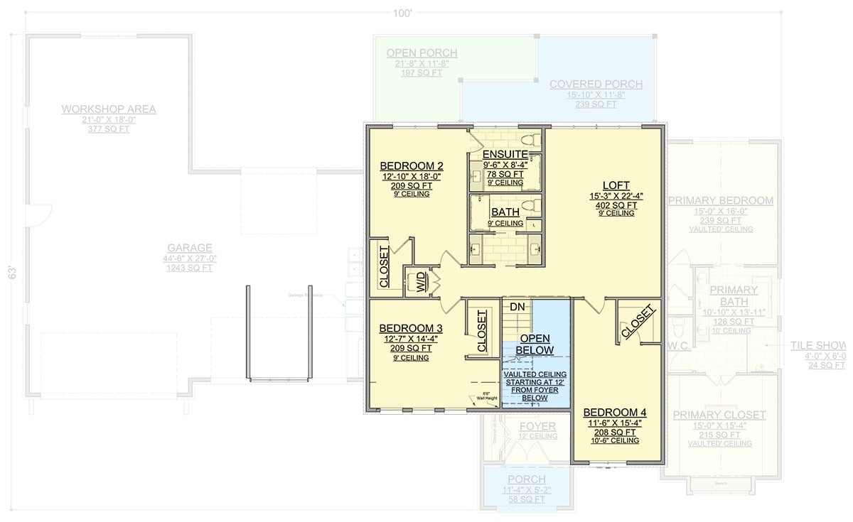 Second Level Floor Plan