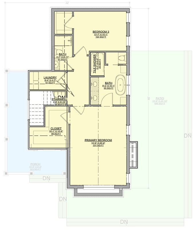 Second Level Floor Plan