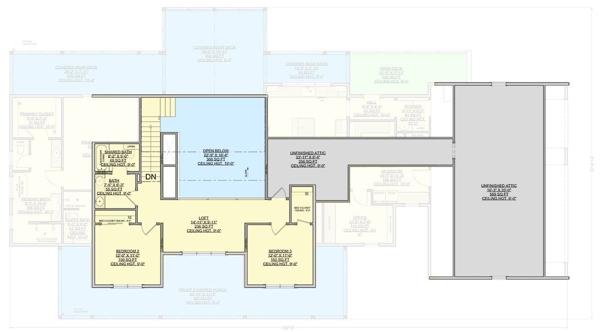 Second Level Floor Plan