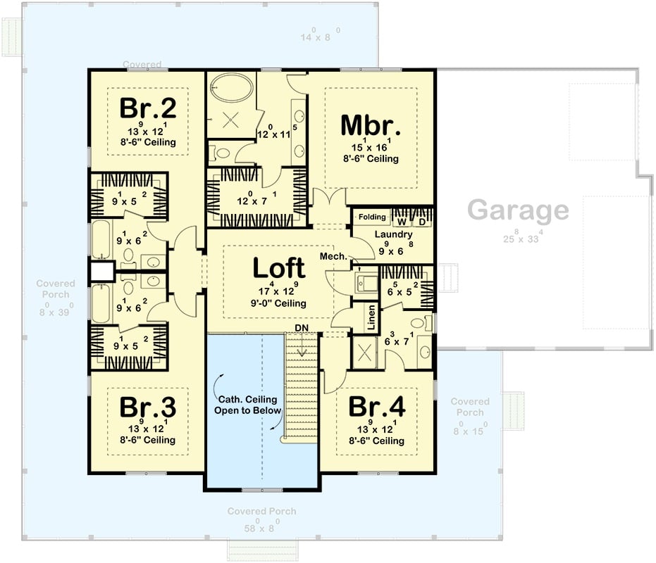 Second Level Floor Plan