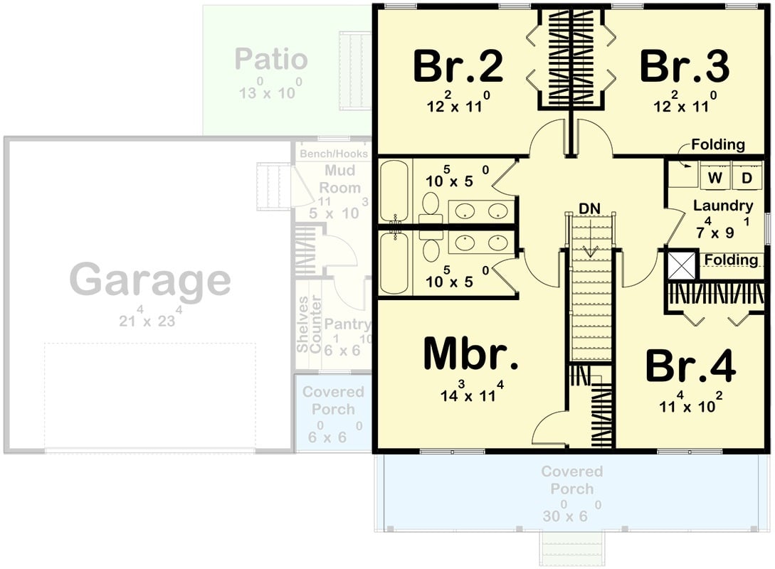 Second Level Floor Plan